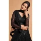 Dazzling Black Color Soft Net Fancy Festive Wear Plus Size Lehenga Choli - 3700149111