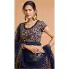Royal Blue Color Soft Net Fancy Festive Wear Plus Size Lehenga Choli - 3700149114