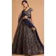 Royal Blue Color Soft Net Fancy Festive Wear Plus Size Lehenga Choli - 3700149114