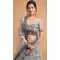 Ash Grey Color Soft Net Fancy Festive Wear Plus Size Lehenga Choli - 3700149115