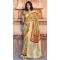 Green Color Linen Fancy Evening Party Wear Saree - 3712149206
