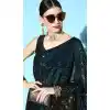 Blue Color Heavy Georgette Designer Party wear Saree - 3730149309