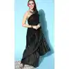 Black Color Heavy Georgette Designer Party wear Saree - 3730149314