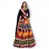Elegant Multi Color Art Silk With Satin Digital Printed Floral Lehenga Choli -3764149533