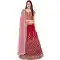 Chic Red Color Raw Silk Digital Designer Party Wear Lehenga Choli -3766149538