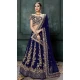 Splendorous Blue Color Raw Silk Digital Designer Party Wear Lehenga Choli -3767149539