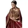 Exotic Maroon Color Raw Silk Digital Designer Party Wear Lehenga Choli -3767149540