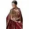 Exotic Maroon Color Raw Silk Digital Designer Party Wear Lehenga Choli -3767149540