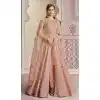 Peach Color Russian Silk Designer Pakistani Style Salwar Kameez -3778149633