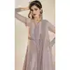 African Violet Color Russian Silk Designer Pakistani Style Salwar Kameez -3778149636