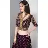Purple Color Pure Velvet Designer Bridal Wedding Wear Lehenga Choli -3783149664