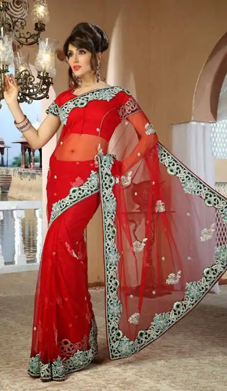 Adorable Red Bridel  Saree