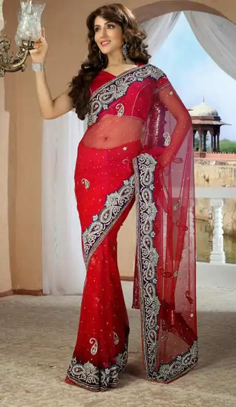 Enigmatic Red Bridel  Saree