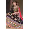 Navratri Festive Special Black Color Cotton Plus Size Women Lehenga Choli -111976257