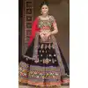 Navratri Festive Special Black Color Cotton Plus Size Women Lehenga Choli -111976257