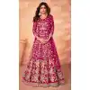 Pink Color Diamond Net Designer Long Anarkali Style Salwar Kameez -3833150029