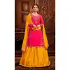 Sparkling Pink Color Modal Satin Embroidery Party Wear Lehenga Suit -3746149415