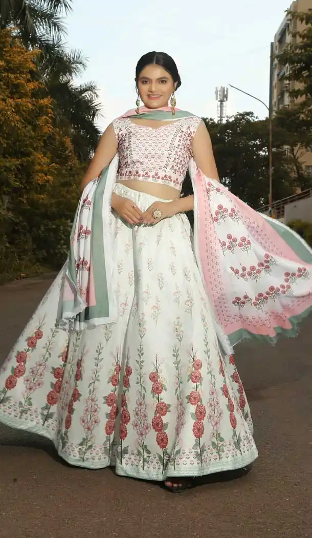 Tantalizing White Color Dutch Silk Traditional Party Wear Plus Size Lehenga Choli -3840150102