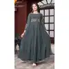 Grey Color Semi Georgette Anarkali Style Readymade Kurtis Gown -3917150494