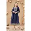 Fancy Navy Blue Color Heavy Rayon Party Wear Readymade Plus Size Kurtis -3918150496