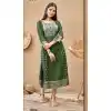 Olive Green Color Heavy Rayon Party Wear Readymade Plus Size Kurtis -3918150498