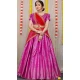 Chic Pink Color Pure Silk Traditional Wear Diwali Special Lehenga Choli -3999151003
