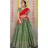 Alluring Green Color Pure Silk Traditional Wear Diwali Special Lehenga Choli -3999151005