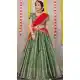 Alluring Green Color Pure Silk Traditional Wear Diwali Special Lehenga Choli -3999151005