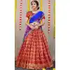 Majesty Rust Color Pure Silk Traditional Wear Diwali Special Lehenga Choli -3999151007