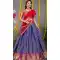 Blue Color Pure Silk Zari Weaving Work Function Wear Lehenga Choli -4000151014