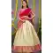 Cream Color Pure Silk Zari Weaving Work Function Wear Lehenga Choli -4000151016