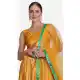 Jacquard Zari Woven Work Party Wear Women Lehenga in Yellow -4380154089