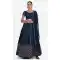 Georgette Embroidery & Mirror Work Party Wear Lehenga Choli in Navy Blue -4380154096