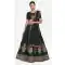 Dark Green Color Taffeta Silk Embroidery Work Plus Size Lehenga Choli -4386154141