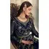 Navy Blue Color Butterfly Net Embroidery Work Pakistani Anarkali Salwar Kameez -4402154252