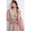Off White Color Net Sequence Embroidery  Work Bridal Wedding Lehenga Choli -4403154255