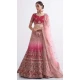Pink Color Net Sequence Embroidery Work Bridal Wedding Lehenga Choli -4403154257