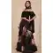 Banglory silk Floral Print Work Party Wear Lehenga Choli in Black -4408154290