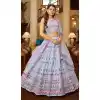 Georgette Thread Embroidery Work Designer Lehenga Choli in Sky Blue -4421154427