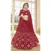 Thread Embroidery Work Georgette Women Lehenga Choli in Maroon -4422154432