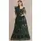 Embroidery Work Taffeta Silk Traditional Wear Lehenga Choli In Dark Green -4426154459