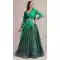 Jacquard Silk Gold Woven Work Traditional Wear Lehenga Choli In Teal Green -4426154465