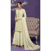 Lemon Yellow Color Georgette Embroidery Work Designer Women Sharara Suit -4432154516