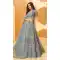 Grey Color Net Heavy Embroidery Work Bridal Women Lehenga Choli -4430154498