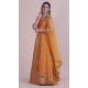 Orange Color Taffetta Silk Fancy Evening Wear Lehenga Choli - 4449154608