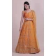 Orange Color Taffetta Silk Fancy Evening Wear Lehenga Choli - 4449154608