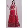 Red Color Net Fancy Evening Wear Lehenga Choli - 4449154609