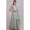 Pista Green Color Taffeta Silk Fancy Evening Wear Lehenga Choli - 4449154610