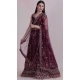 Magenta Color Taffeta Silk Fancy Evening Wear Lehenga Choli - 4449154612