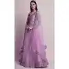 Lilac Color Net Fancy Evening Wear Lehenga Choli - 4449154614